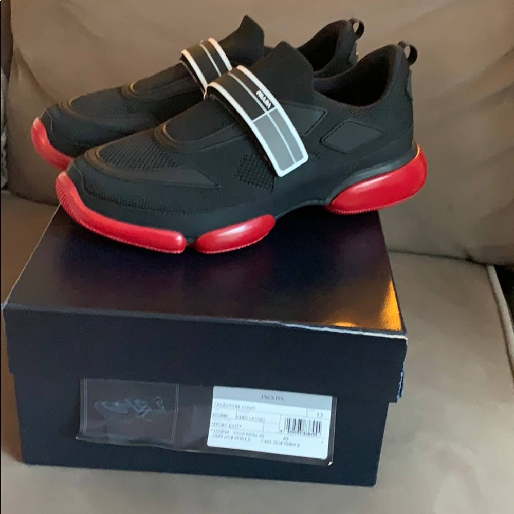 ***SOLD ***PRADA Cloudburst Black and Red Strap
